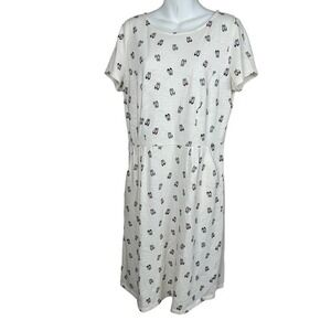 Boden Dress Size 10RBallerina Shoe Print‎ Cotton Pockets Novelty Fit Flare